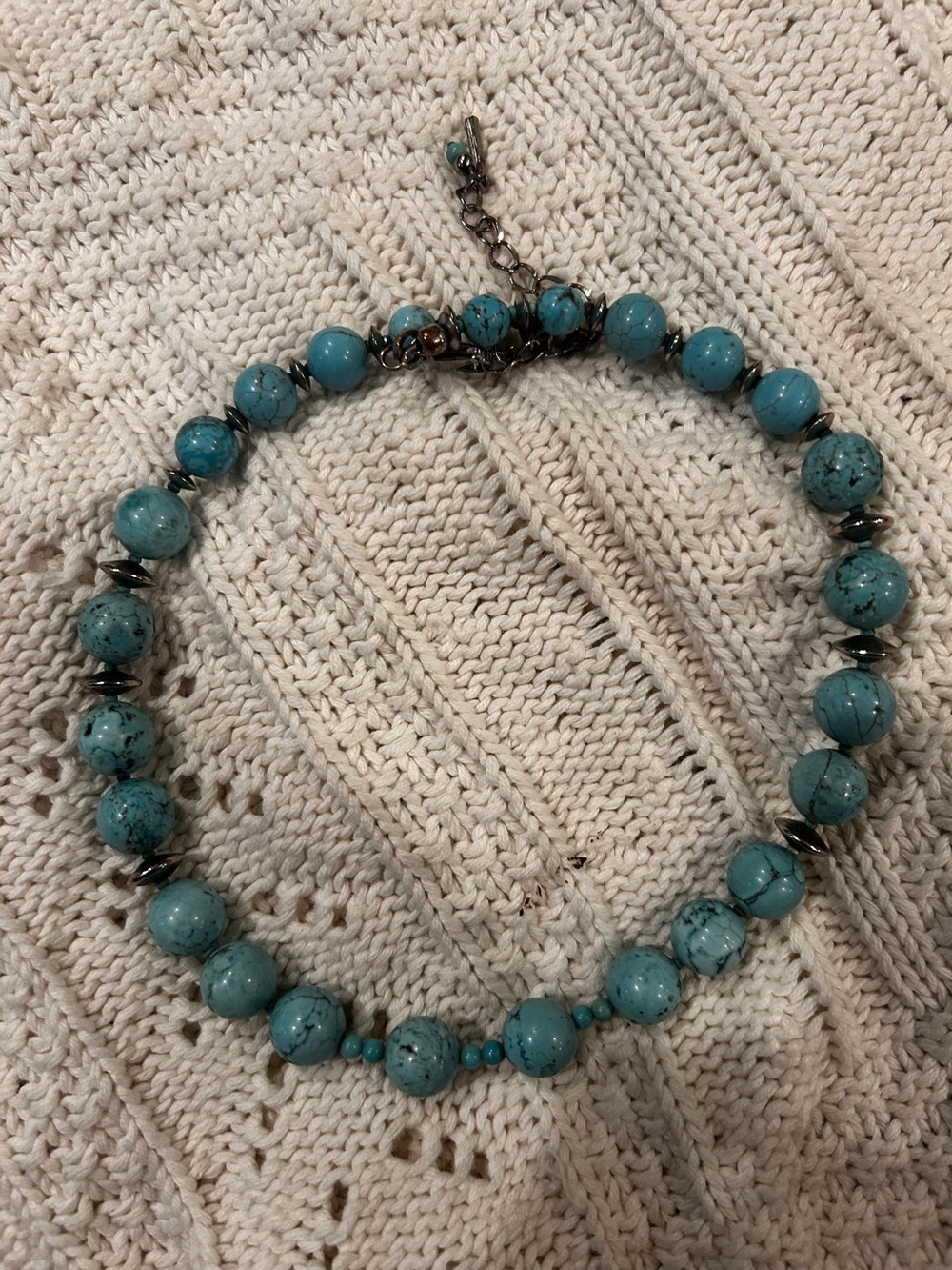 Turquoise Gumball Beaded Statement Necklace